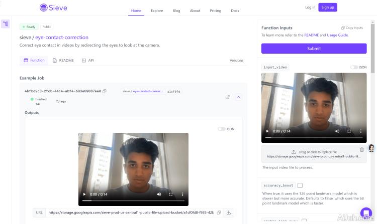 Sieve Eye Contact Correction