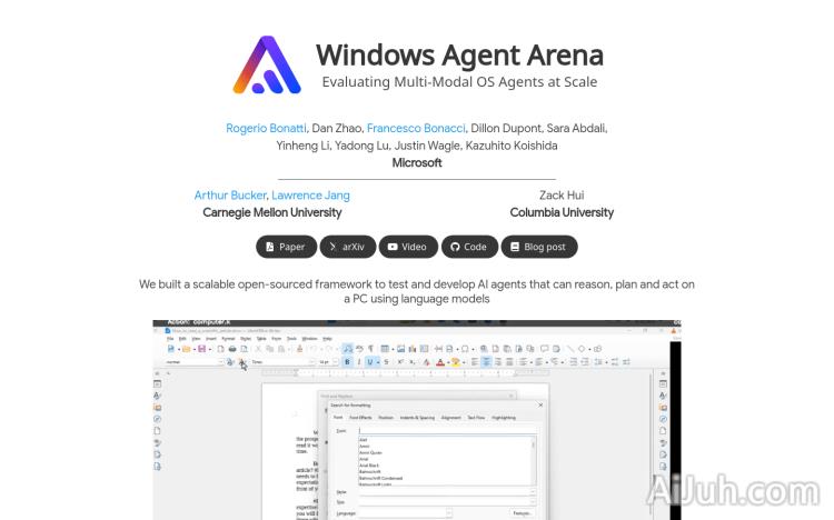 Windows Agent Arena