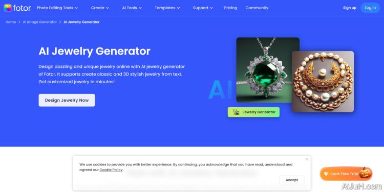 Fotor AI珠宝生成器 Fotor AI珠宝生成器