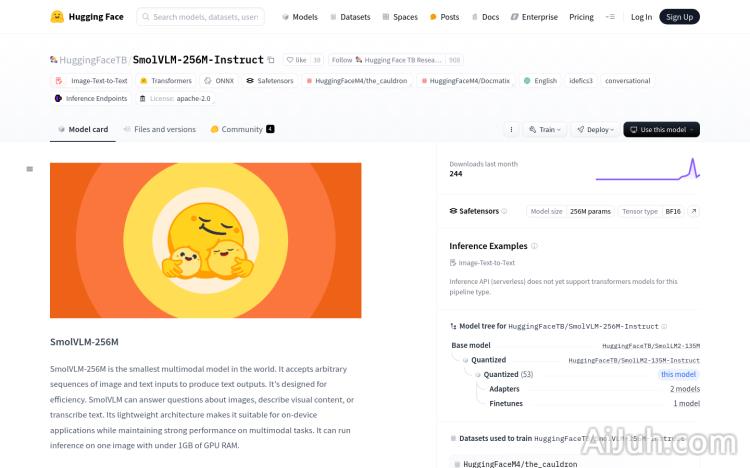 SmolVLM-256M-Instruct