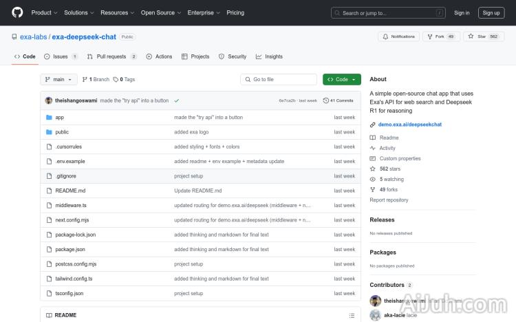 Exa & Deepseek Chat App