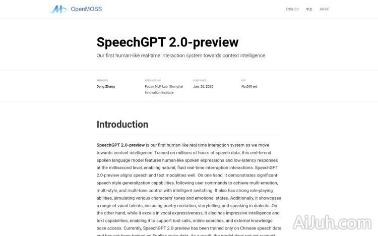SpeechGPT 2.0-preview