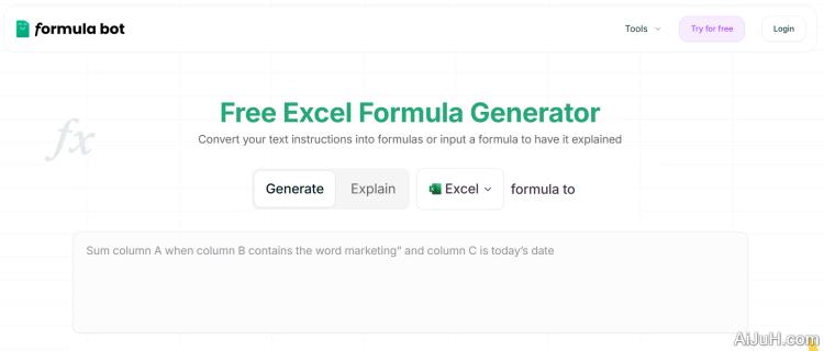 Excel Formula Bot Excel Formula Bot