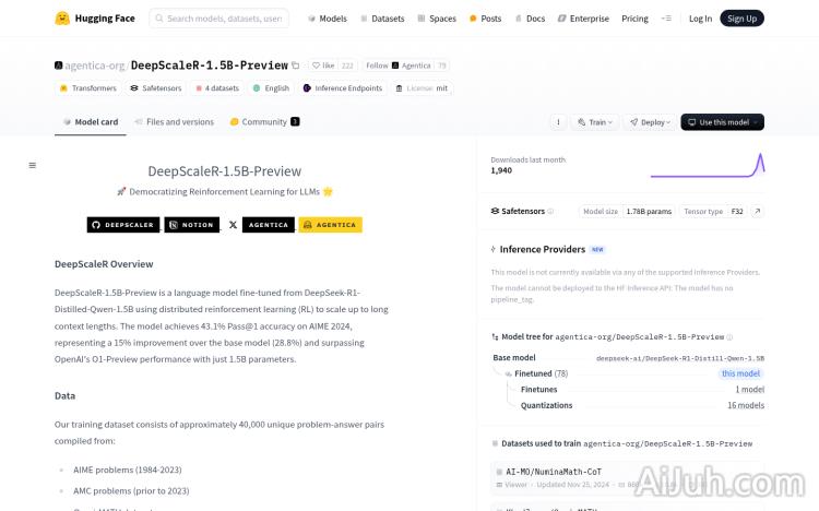 DeepScaleR-1.5B-Preview