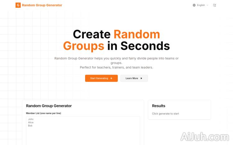 Random Group Generator