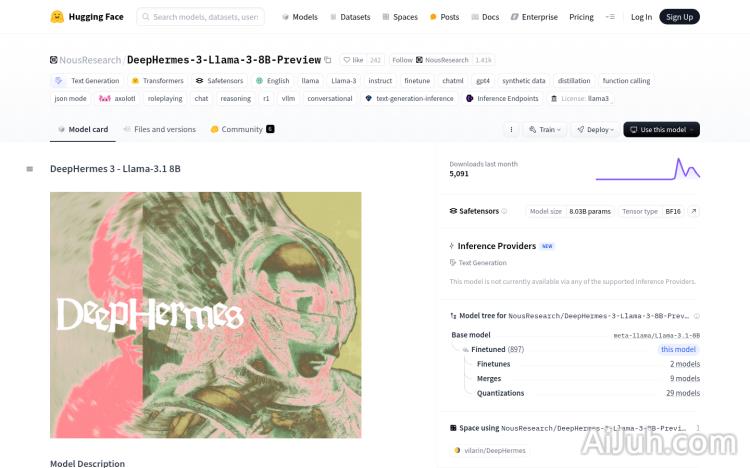 DeepHermes-3-Llama-3-8B-Preview