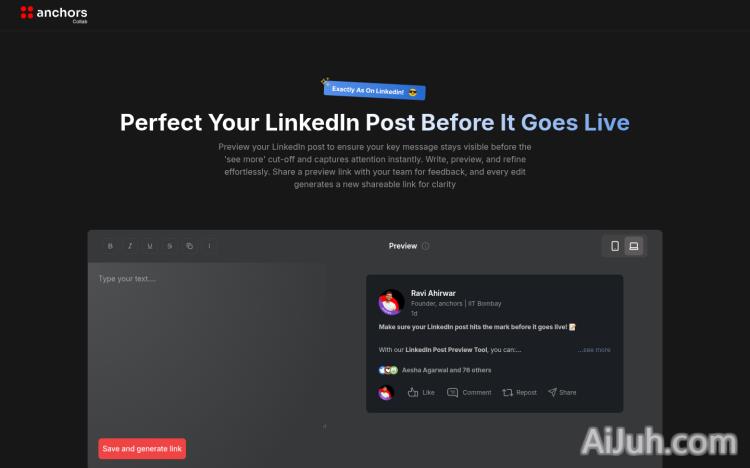 LinkedIn Post Preview Generator