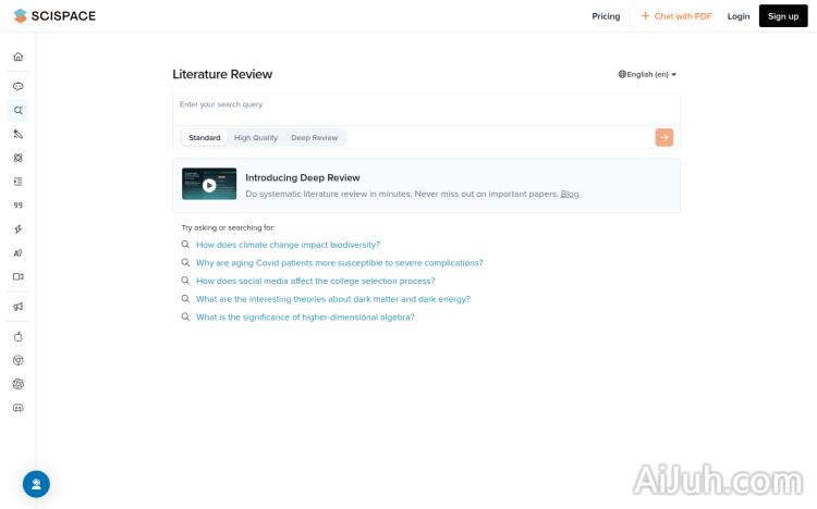 Deep Review by SciSpace