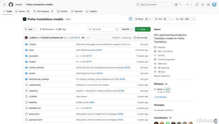 Firefox Translations Models