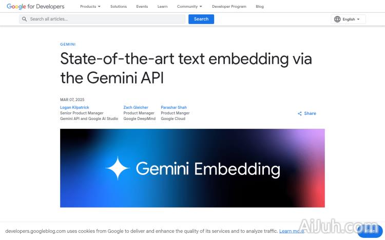 Gemini Embedding 文本嵌入模型