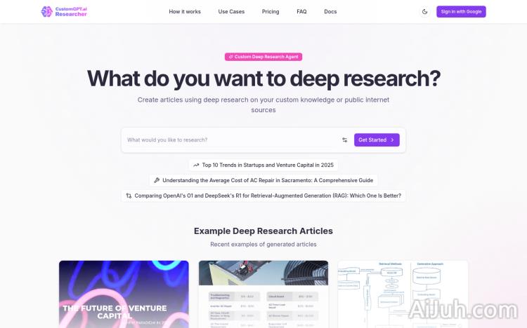 CustomGPT.ai Researcher
