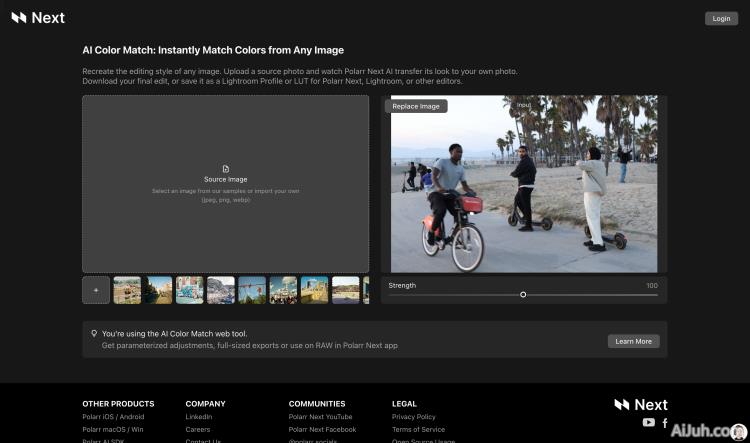 Polarr Next AI Color Match