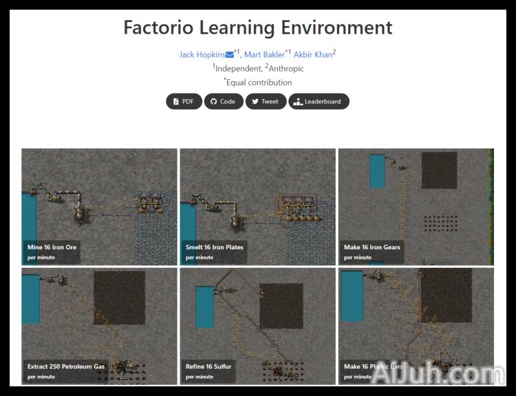 Factorio学习环境