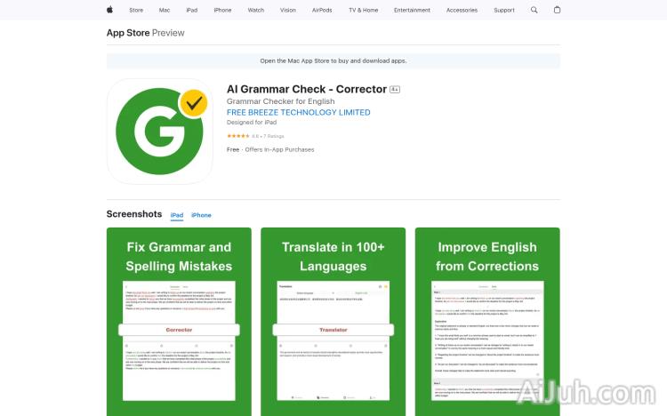 AI Grammar Checker for iOS