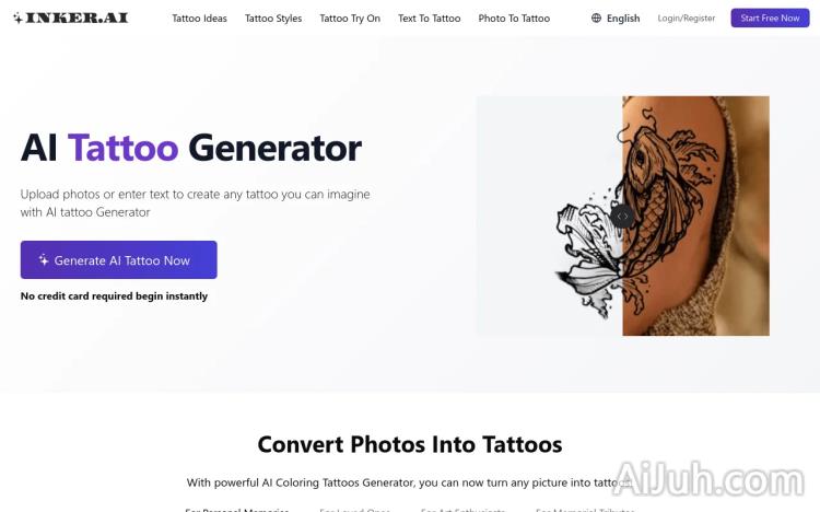 免费 AI 纹身生成器