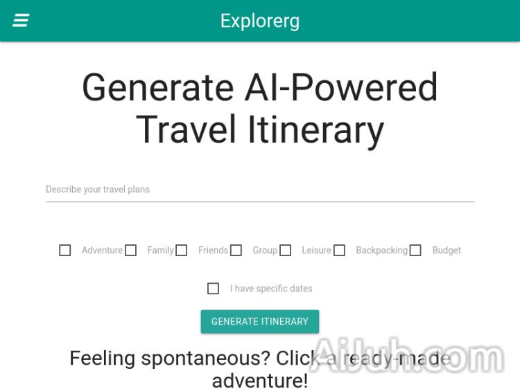 Explorerg - Discover， Plan Your Journeys