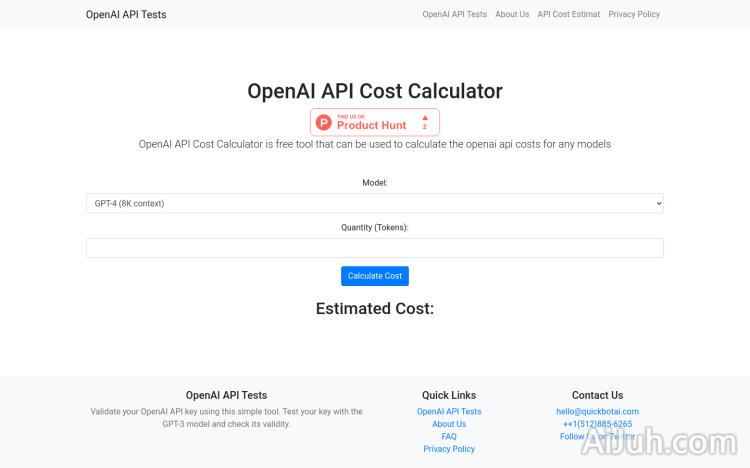 OpenAI API Cost Calculator