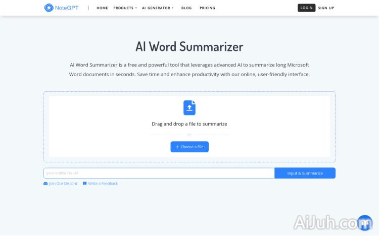 AI Word Summarizer