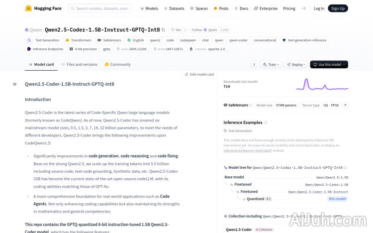 Qwen2.5-Coder-1.5B-Instruct-GPTQ-Int8