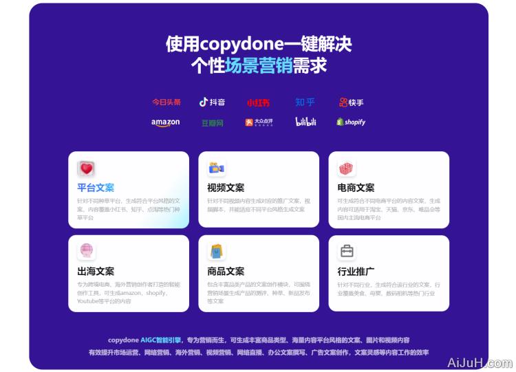 CopyDone-AI营销内容创作
