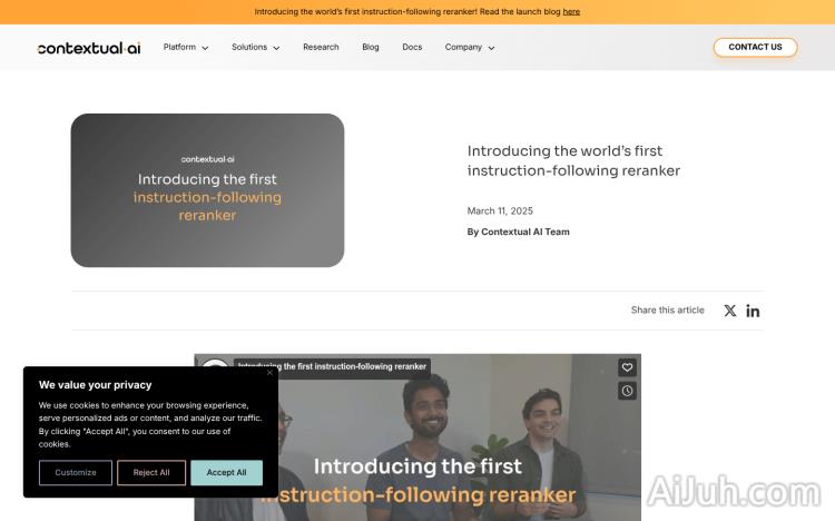 Contextual AI Reranker